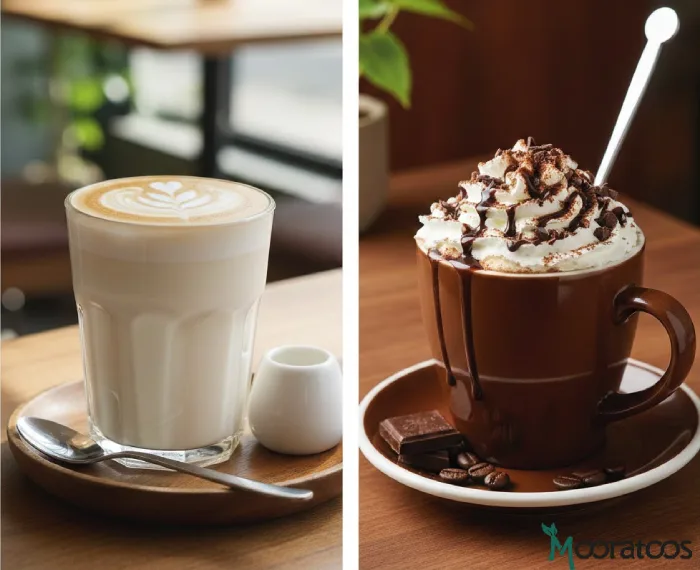 تفاوت لاته و موکا از نظر ظاهر و سرو