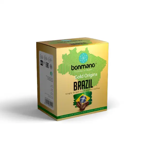 قهوه فوری گلد برزیل بن مانو ساشه‌ای بسته ی 24 عددی