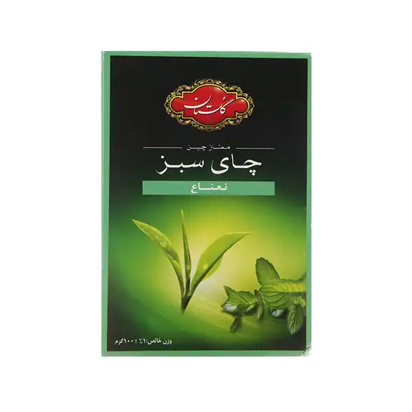 چای سبز گلستان با طعم نعنا 100 گرم