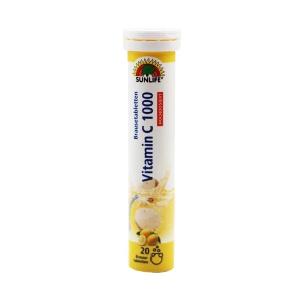 قرص جوشان ويتامين سی 1000با طعم ليمو 20 عددی سان لايف Sunlife مدل Vitamin C 1000