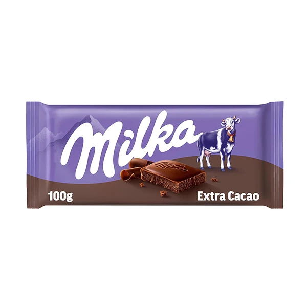 شکلات تخته ای میلکا اکسترا کاکائو 100 گرمی