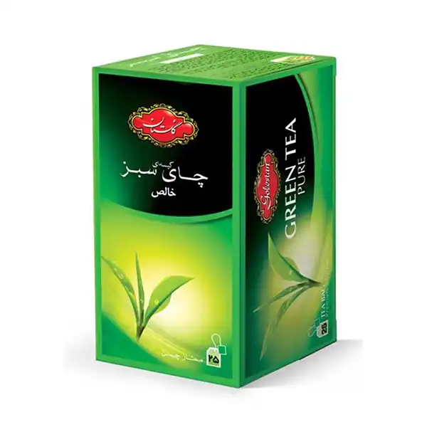 چای سبز کیسه ای گلستان خالص بسته 25 عددی