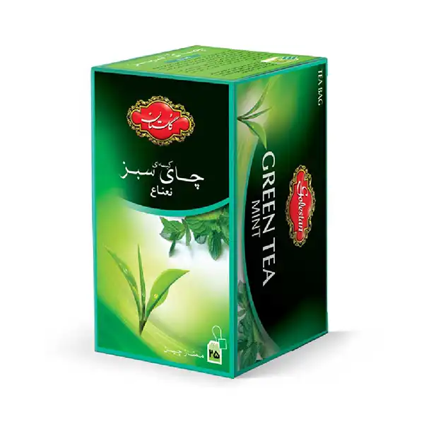 چای سبز کیسه ای با طعم نعناع بسته 25 عددی