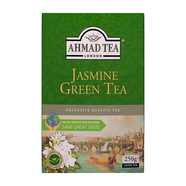 چای سبز با گل یاس احمد پاکتی 250 گرمی