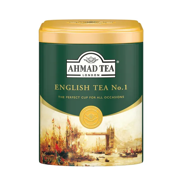 چای سیاه انگلیسی نامبر وان احمد قوطی فلزی 200 گرمی