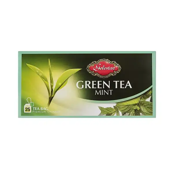 چای سبز کیسه ای با طعم نعناع بسته 25 عددی