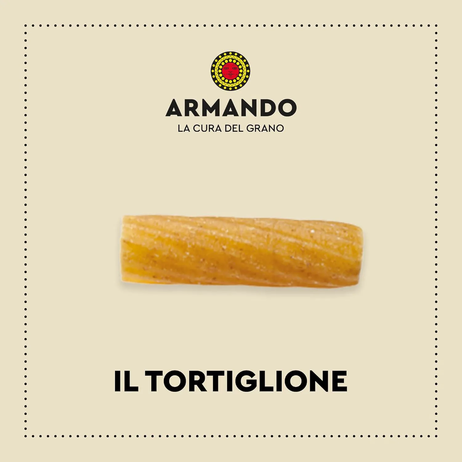 پاستا با گندم کامل آرماندو ارگانیک مدل Tortiglione وزن 500 گرمی