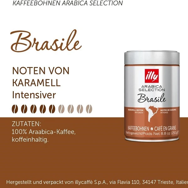 دانه قهوه ایلی برزیلی 250 گرمی