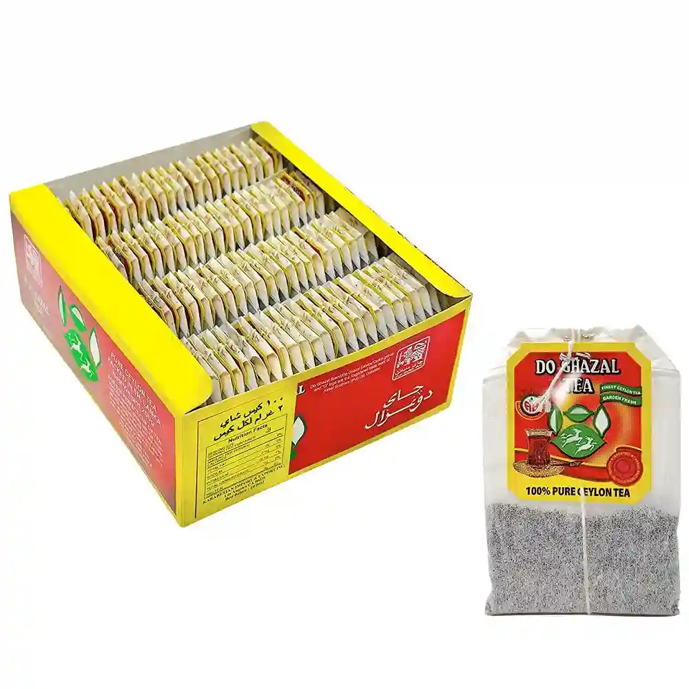 چای کیسه‌ای سیلان دوغزال بسته 100 عددی اصلی