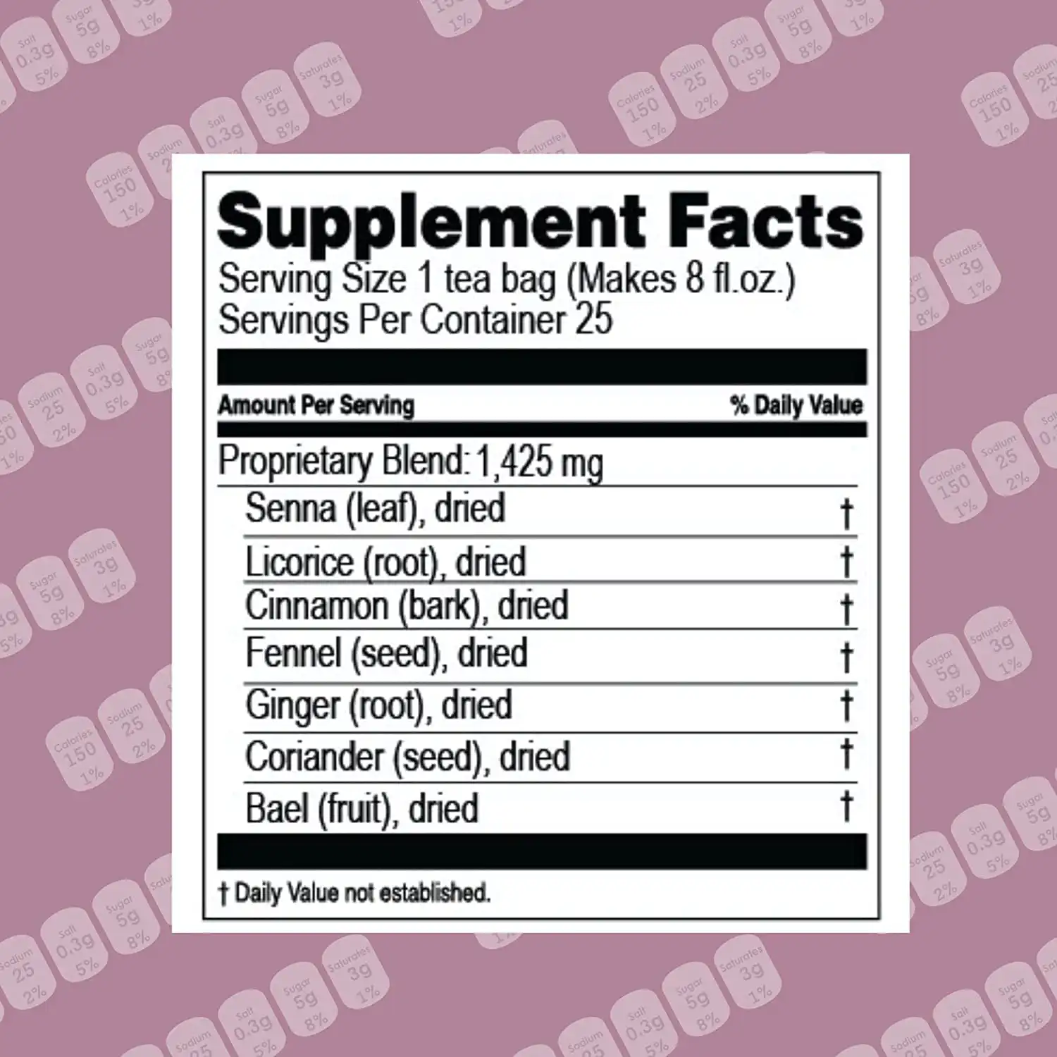 چای کیسه ای کولون کلینز طعم بلک بری هایلیز بسته ۲۵ عددی
