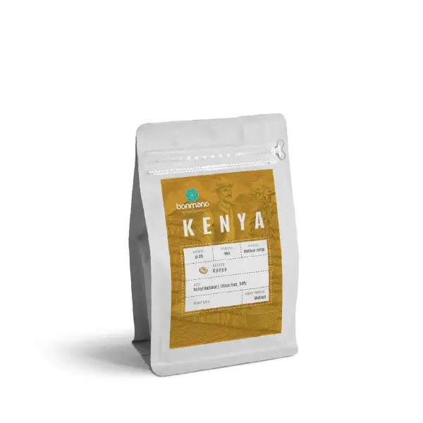 دانه قهوه تک‌خاستگاه کنیا بن مانو بسته 250 گرمی