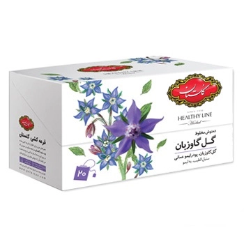 دمنوش کیسه ای گل گاوزبان گلستان بسته 20 عددی