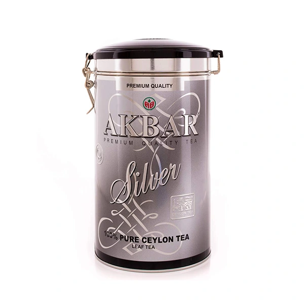 چای اکبر مدل سیلور قوطی