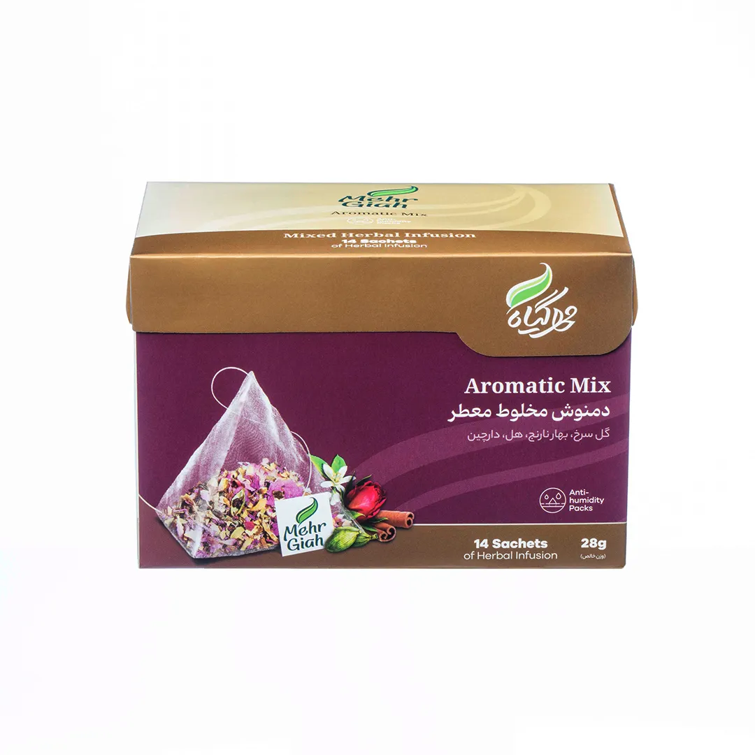 دمنوش کیسه ای مخلوط معطر مهرگیاه 14 عددی