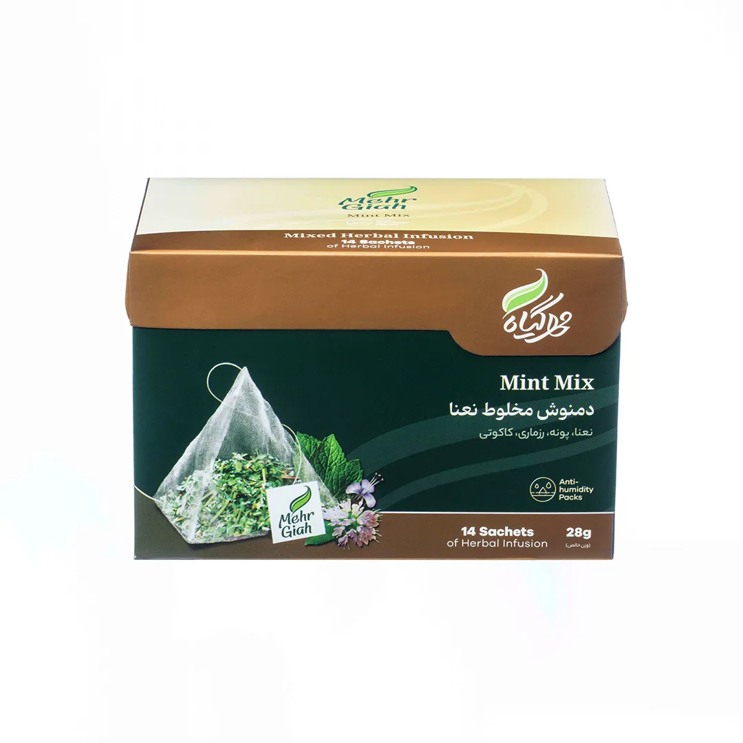 دمنوش کیسه ای مخلوط نعنا مهرگیاه 14 عددی