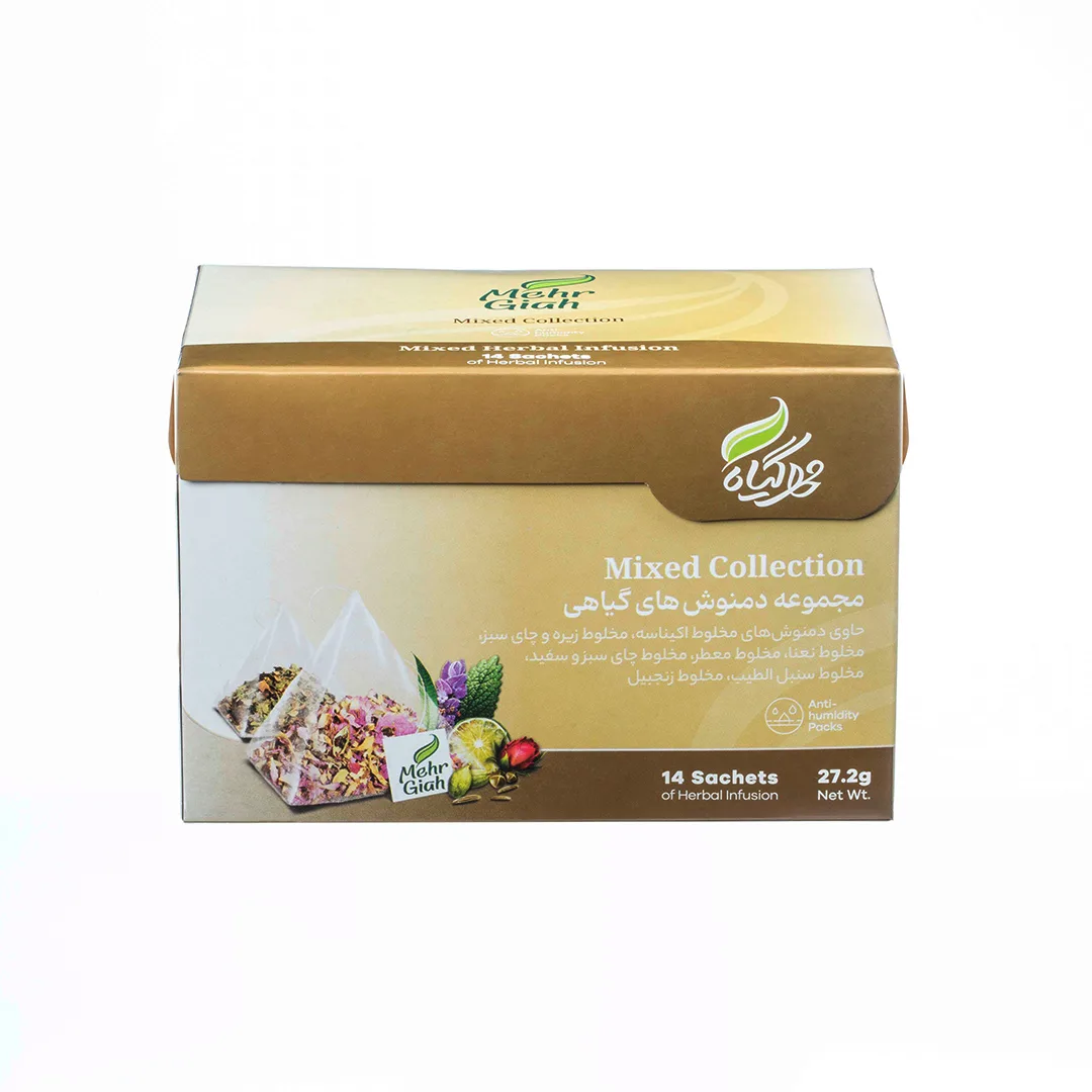 مجموعه دمنوش های کیسه ای گیاهی مهرگیاه 14 عددی