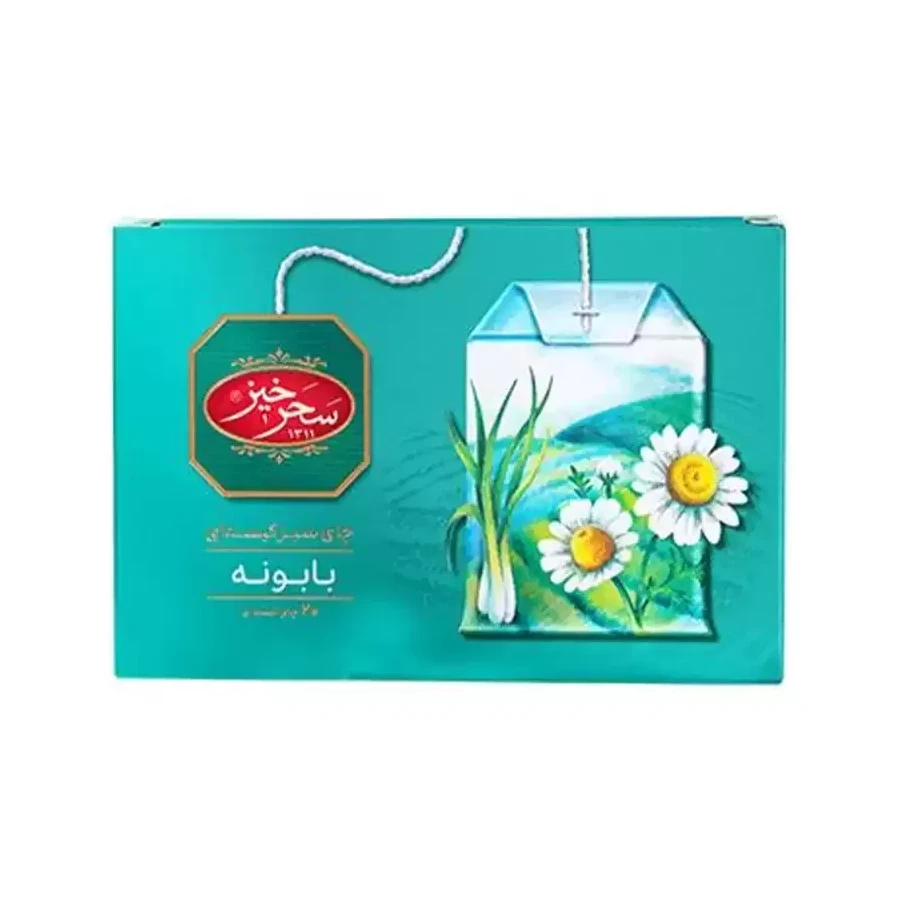 چای سبز کیسه ای با طعم بابونه سحرخیز بسته 20 عددی