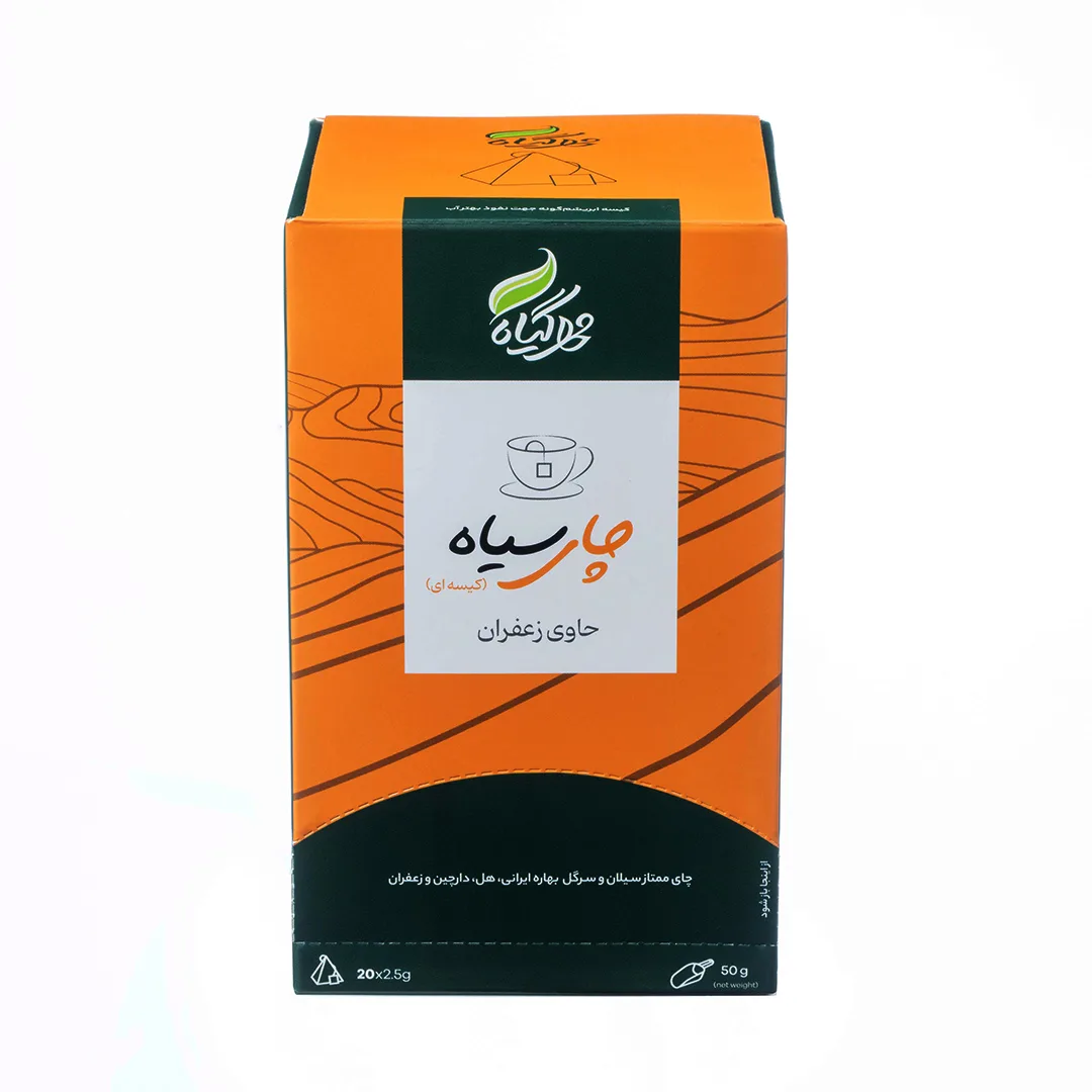 چای سیاه کیسه ای حاوی زعفران مهرگیاه 20 عددی